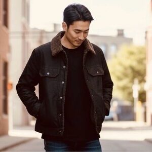 Uniqlo Men XXS Faux Fur Black Jacket Ultra Warm Hybrid Parka Rick Grimes Type